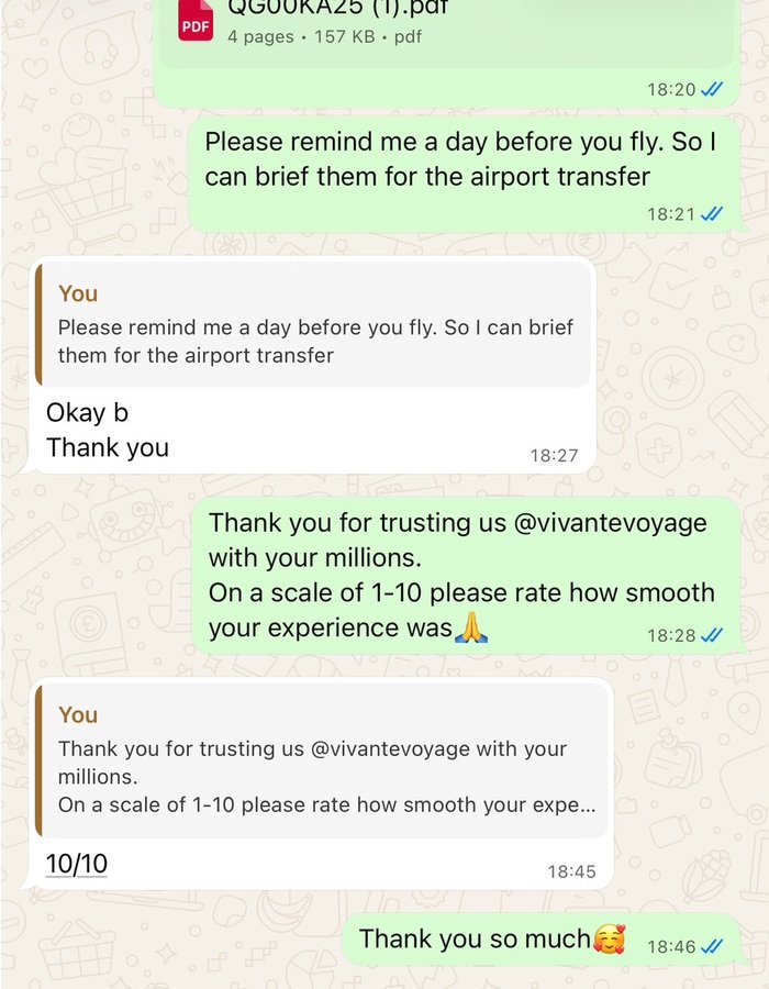 Client 10 out of 10 rating